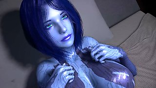 Sex with Cortana on the Bed : Halo 3D Porn Parody
