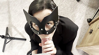 Naughty Secretary Sucks Boss' Cock to Get a Big Promotion and an Even Bigger Facial!