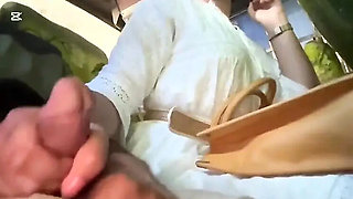 Indian Stepsister Gives Public Bus Handjob on First Anal Ride