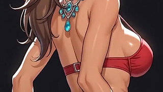 92 Cute woman sexy pose (Ai animation)