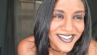 Desi Slut Dirty Talking While Playing, Displaying Her Tongue and Soft Lips