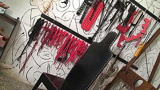 Ugly BDSM 3  Mistress Megan spank her sub with marks