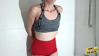 After Workout Pee in Red Shorts - Colored Version