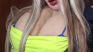 Sexy Susi as a stewaress with cup k tits