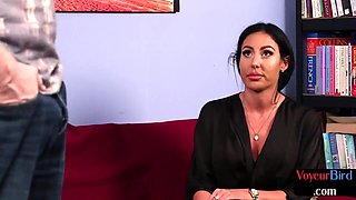 Voyeur CFNM British babe teases jerker who strokes cock