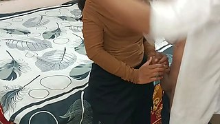 18 year old girl neighbor comes to take dick inside her , cum on her boobs