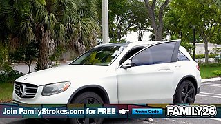 Flat tire leads to me blowing my hot step-uncle's Big Dick