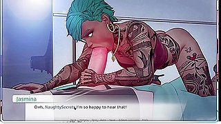 Cock Hungry Slut Sucks His Massive Cock He Then Gets His Face Rub With Massive Boobs - Divine Heel 05 By Eroniverse With Car Toon
