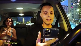 Daring beauty captivates with kinky taxi passion in thrilling fetish ride