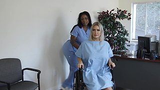 Black nurse Gogo Fukme has a threesome with Jenna Starr
