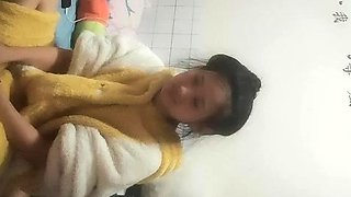 Cute amateur Asian web cam girl teases her great body