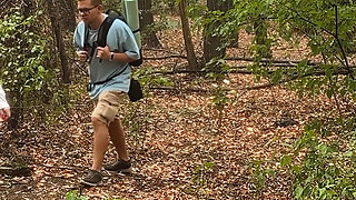 Step Mom Shares Tent with Step Son in Forest-hot Handjob to Facial!