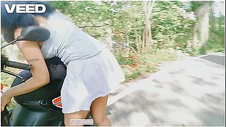 Korean Solo Female Does Public Cosplay Skirt Walking Nude