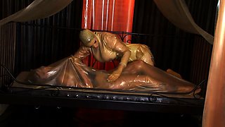 gentle fetish anal actions with latex and bdsm