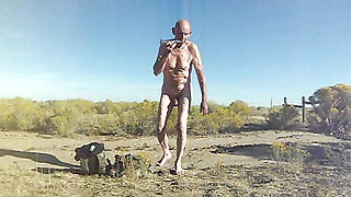 Nice day while out pronghorn hunting. There was no one else around. I prefer being naked!