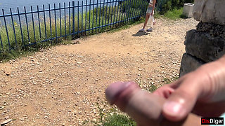 Public Dick Flashing - Girl Help Me to Cum in Mountains