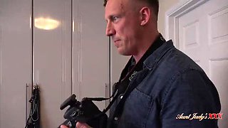 Chubby Redhead MILF Fucks Photographer Doggy Style - AuntJudysXXX