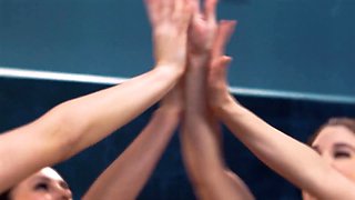 Girlsway - caught hardcore, crazy milf chats with best friend while disciplining daughter-in-law Kimmy Kimm