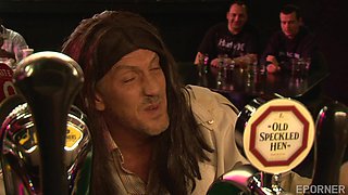 Brunette Barmaid Surrenders to Black Passion in Public