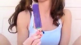 Amateur brunette Michelle with small tit