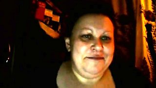 Big-tit Russian BBW Mom Plays on Skype