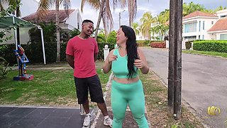 Anita and Her Personal Trainer Show Us How to Exercise Very Hot