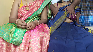 Married sisters enjoying threesome hot sex