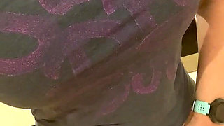 Pee Desperation After a Run, Pissing Into My Thong