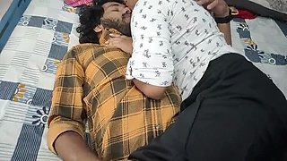 Hot Indian Step Sister Lip Lock in Bedroom - Romantic Kissing Close-Up