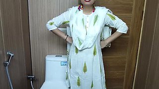 Desi Stepmom Fucks Step Son in Bathroom - Full HD 4K Punjabi Video