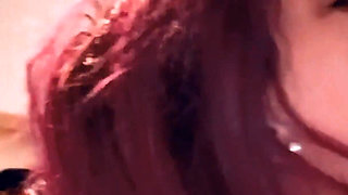 She Gives Me a Messy Blowjob on My Pierced Cock on the Ferry. I Cum in Her Mouth and Kiss Her, Licking the Cum