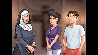 Hot cougar neighbor in lingerie gets naughty during summer saga