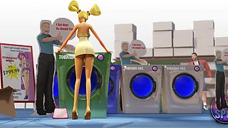 3DGSPOT - 2 Big-titted Lezzies Attempt Dual Faux-cock In A Public Shop! UNCENSORED FUCK-A-THON!