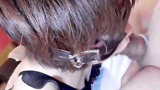 Mayu No64 Penis Blindfold V Sign, Squirting, Convulsions, Big Clitoris, Deep Throat, 2 Hole Sex, Cleaning