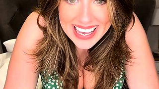 Brunette enjoys the toy on gaping pussy while masturbating