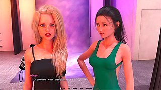 Stunning 18-year-old platinum-blonde caught nude in the dressing room