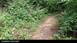 While Hiking I Saw a Stranger Tied up at a Cum Station, I Gave Him a Handjob