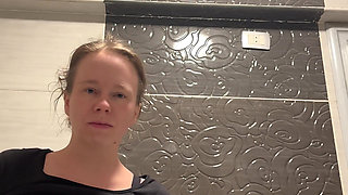 Hot Striptease in the Bathroom