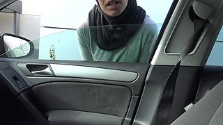 Algerian Prostitute with a Tourist in Her Car in a Suburb of Marseille