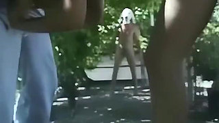 Busty Blonde Fucked by Two Big Cocks