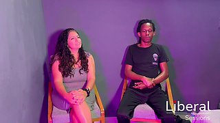 Giant-boobed COUGAR is about to attempt her first-ever black prick