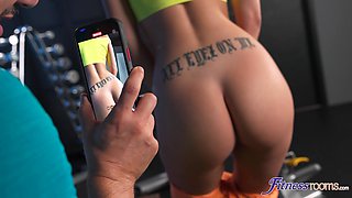 High Energy Surprise Threesome orgy in Fitness Rooms