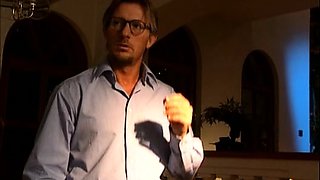 StrapOn Lesbian with big boobs fucks her blonde sexy GF