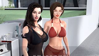 Hotwife cartoon mom with a big booty in an anime adventure