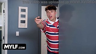 Remote Control Fantasy - Stepdaughter Fucks Hijab StepMom in the Kitchen