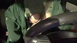 Sexy Car Ride with Hot Horny MILF Artemisia Love Showing Her Big Juicy Tits While Driving Around