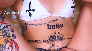 Big tit brunette sucks a big cock blowjob POV