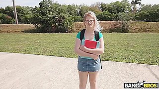 Nerdy Blonde Takes Big Dick - Annie Archer