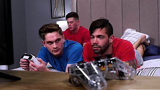 Boyfriends playing games and fucking hard