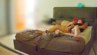 I caught my wife masturbating alone at home on the phone